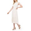 August Sky Women's Smocked Ruffle Sleeve Tiered Midi Dress - 3 of 4