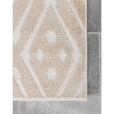 Sabrina Soto Beige 8' x 10' Geometric Flat-Woven Outdoor Rug