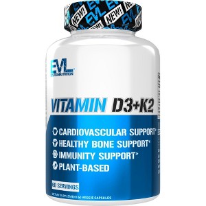 Evlution Nutrition Vitamin D3 + K2 - Immunity Support - 60 Servings - 1 of 4