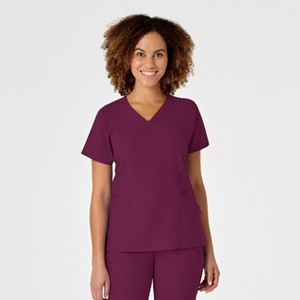 Wink W123 Women's Mock Wrap Scrub Top - 1 of 4
