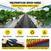 VEVOR Weed Control Fabric 6ft x 300ft - Geo Textile Fabric Heavy Duty - Woven Ground Cover for Commercial Greenhouse, Yard, Black - 4 of 4