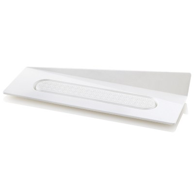 Silikomart White Rectangular Dessert Plate, 5.5" x 1.6" - Pack of 100