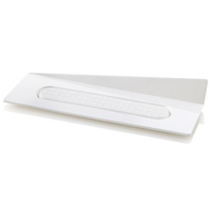 Silikomart White Rectangular Dessert Plate, 5.5" x 1.6" - Pack of 100 - 1 of 2