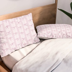 Deny Designs Marufemia Coquette Pink Bows Comforter and Pillow Sham Set - 1 of 4