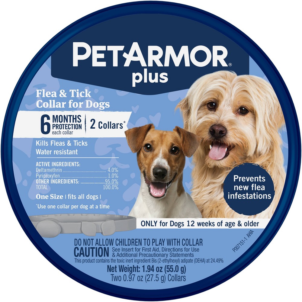 Pet Armor Plus Collar - Insect Growth Regulator for Dogs - 2ct