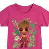 Girls' - Marvel - Guardians of the Galaxy Baby Groot Leaf Fitted Short Sleeve Graphic T-Shirt - 2 of 4