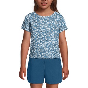 Lands' End Kids Short Sleeve Slub Crewneck Top - 1 of 2