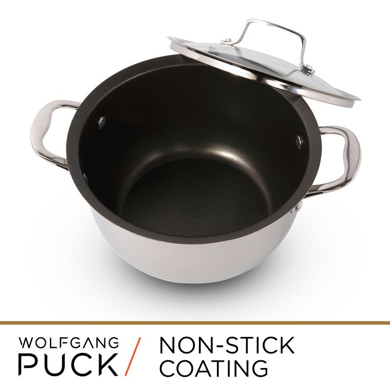 Wolfgang Puck 6-Piece Stainless Steel Pots and Pan Set; Scratch-Resistant Non-Stick Cookware, 2 of 6