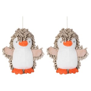 REGALWOVEN 2 Packs Cute Cartoon Animal Chenille Soft Absorbent Decorative Hand Towel 8" x 8" - 1 of 4