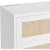 Garvee Modern Rattan Dresser for Bedroom - 5 Drawer Storage Chest in Black with Natural Rattan Design, Multi-Functional Use - 2 of 4