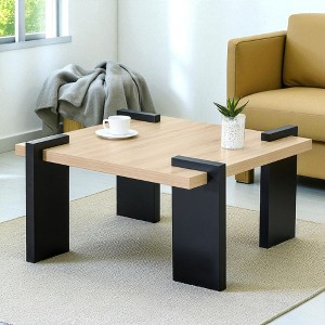 Mshliw Square MDF Coffee Table with Mortise and Tenon Legs, Dining Table, 31.5" Small Space Center Table for Living Room or Lounge Area - 1 of 4