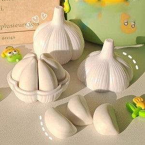 HTUTWOO 2-pcs Kawaii Lovely Garlic Rubber Eraser Lovely Garlic Shaped Funny Creative Eraser Funny Desk Decor Student Stationery & Back to School - 1 of 4