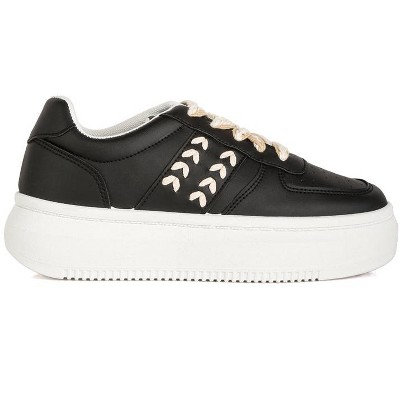 Женские кроссовки London Rag Womens Faux Leather Cross Stitch Detail Sneakers 8 — фото 2