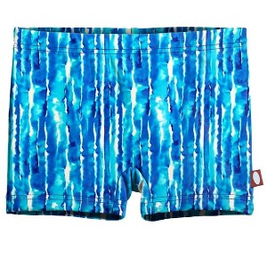 City Threads USA-Made Girls UPF 50+ Printed Swim Boy Shorts - 1 of 4