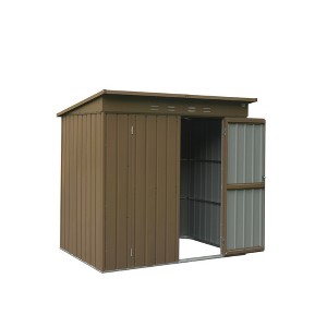 Gulches Outdoor Storage Shed 6x4 FT, Metal Tool Sheds Storage House with Lockable Double Door, Large Bike Shed Waterproof for Garden, Backyard, Lawn - 1 of 4