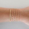 Gold Bracelets - Real 14K Women's Cute Tennis Cubic Beaded Link Paperclip Dainty Bracelet Pack - 3 of 4