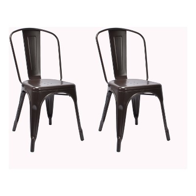 carlisle high back metal dining chair