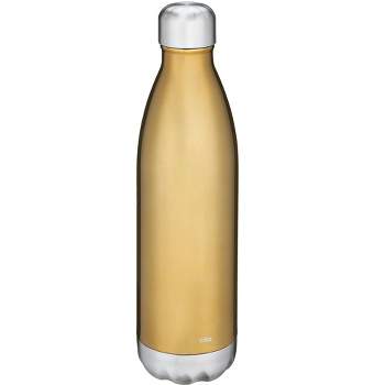 Cilio By Frieling Triple Layered Vacuum Insulated 18/8 Stainless Steel 25 oz. Water Bottle Double Wall, Keeps Hot-18 Hs, Cold-24 Hs, Leak Proof, Gold