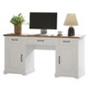 Wooden Home Office Desk with Built-in Power Outlet, Suitable for Office Use - 3 of 3