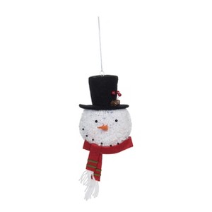 Transpac Foam Snowman Head Door Decor Decorative Object for Christmas Cheer Indoor Use as Tabletop Decoration or Gift Hostess Gifts and Holiday - 1 of 1