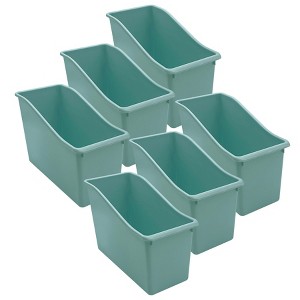 Teacher Created Resources® Plastic Book Bin, Calming Blue, Pack of 6 - 1 of 4