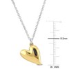 EVERLY JEWELRY | Silver Heart Necklace with Cable Chain – Multiple Metal color Options - 3 of 4