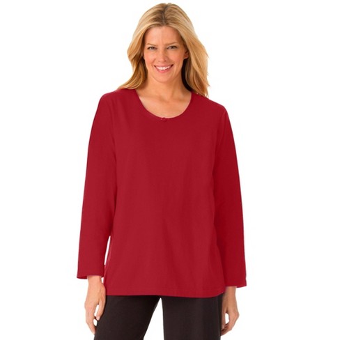 Warm Essentials By Cuddl Duds Women's Smooth Stretch Thermal Scoop