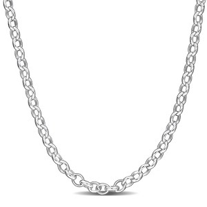 EVERLY JEWELRY | Sterling Silver 2.1mm Rolo Chain Necklace, 16 inc - 1 of 4