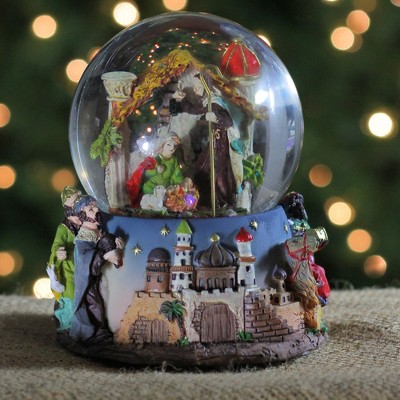 5.75" Nativity Manger Scene Christmas Musical Snow Globe