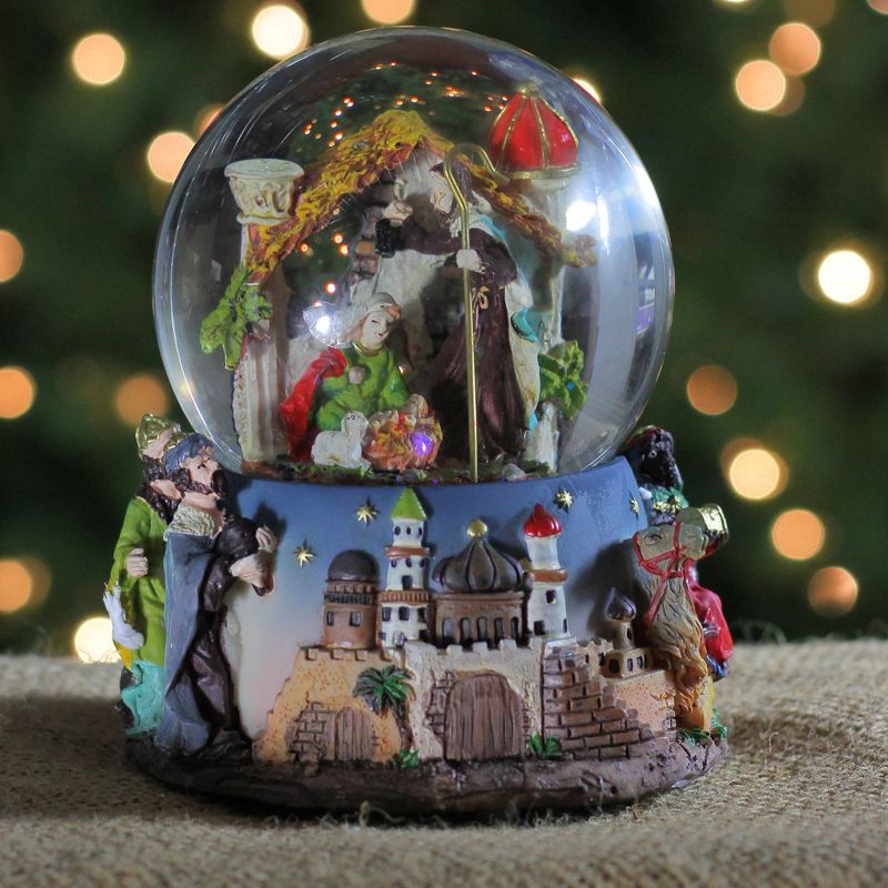 Northlight 5.75" Nativity Manger Scene Religious Christmas Musical Snow Globe, 2 of 5