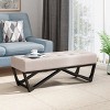 NicBex Modern 47" Bedroom Bench Accent Stools with Button Tufted Top for Bedroom and Entryway - 2 of 4