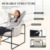 Kuamsinova Modern Minimalist Accent Chair with Side Pockets,Plush Chenille Armchair for Living Room,Removable Cushion,300lbs Capacity - 4 of 4