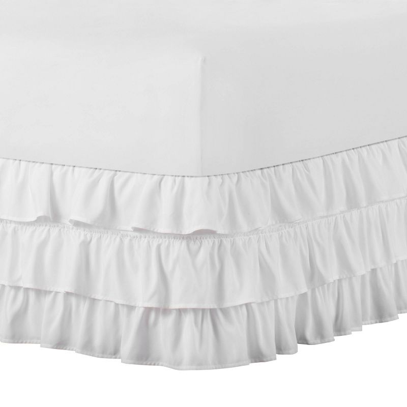 Belles & Whistles 3-Tiered Ruffle 15" Drop Bed Skirt, 5 of 7