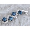 Anna-Kaci Women's Zigzag Blue Crystal Pendant Necklace, Modern Design with Adjustable Chain, Perfect for Casual and Formal Wear - Zigzag - 4 of 4