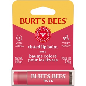 Burt's Bees Tinted Lip Balm - Rose - 0.15oz - 1 of 4