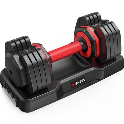 GIKPAL 5 in 1 Adjustable Dumbbells, Adjustable Free Weights Plates and Rack - Adjust Hand Weights for Home Gym Full Body Workout Fitness