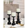 3x3 Pillar Candles Set of 3 - Rustic Unscented No Drip Ivory Candles for Home Decor, Weddings, Centerpieces - 3 of 4