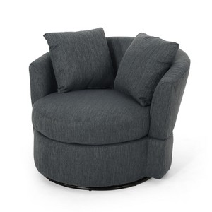 NicBex Soft Fabric Swivel Barrel Accent Chair,Upholstered Swivel Living Room Chair with Movable Pillow Backrests,Club Chairs for Living Room - 1 of 4
