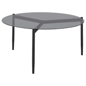 Coaster,Rosalie Round Smoked Glass Top Coffee Table - 1 of 4