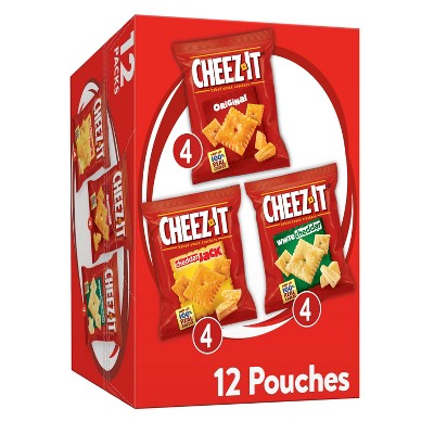 Cheez-it Baked Snack Crackers Variety Pack 12ct : Target