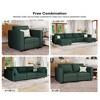 Belffin Corduroy Armrests Modular Sectional Couch Module Parts Convertible Modern Sectional Sofa Couch - 4 of 4