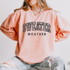 Simply Sage Market Embroidered Sweater Weather Lightweight Garment Dyed Sweatshirt - 1 of 4