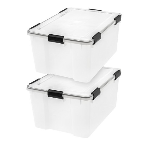 Iris Usa Plastic Storage Bins With Lids And Secure Latching Buckles : Target