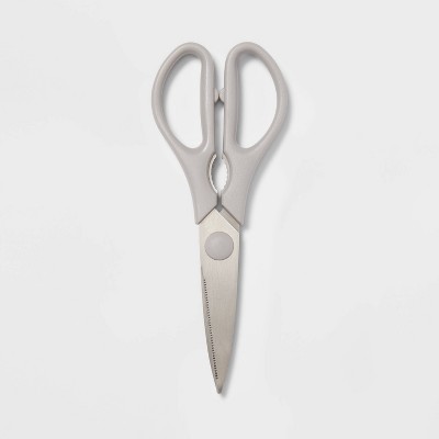 Stainless Steel Kitchen Shears With Soft Grip Dark Gray - Figmint