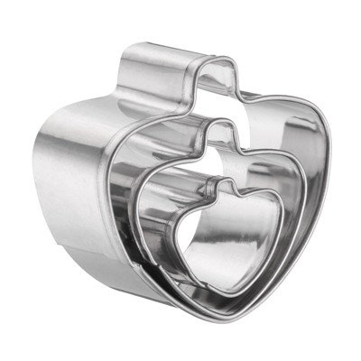 Unique Bargains Durable Rust-proof Dishwasher Safe Cookie Cutter Assorted Sizes 3 Pcs