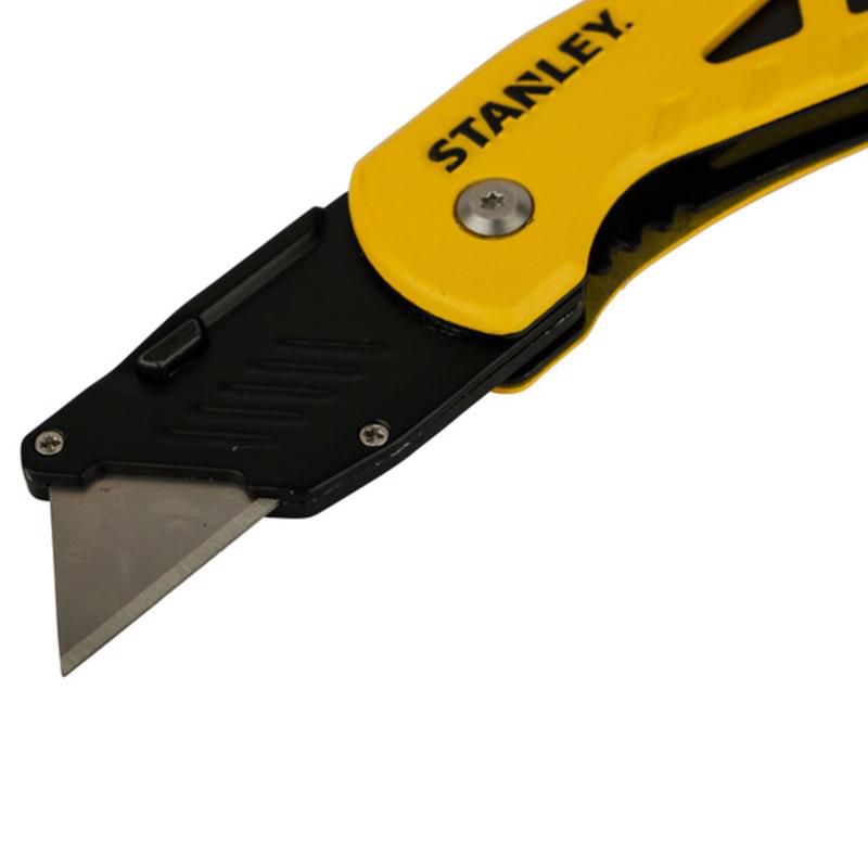 Stanley 4 in. Folding Compact Utility Knife Black/Yellow 1 pc, 5 of 6