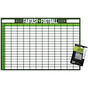 Trends International Fantasy Football 12 Team Draft Board Unframed Wall Poster Prints - 1 of 4