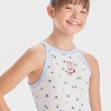 Girls' Cowboy Boots Floral High-Neck Graphic Tank Top - art class™ Blue/Off-White - 2 of 4