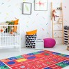 Educational Kids Cotton Rug for Playrooms, Kids Rooms, Classrooms, indoor, Play Rug - Red - 4 of 4