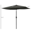 Sapphtopaz 6.5×10Ft Patio Umbrella Rectangular Market Umbrella with Crank and Push Button Tilt 6 Sturdy Ribs for Garden, Beach, Backyard - 3 of 4